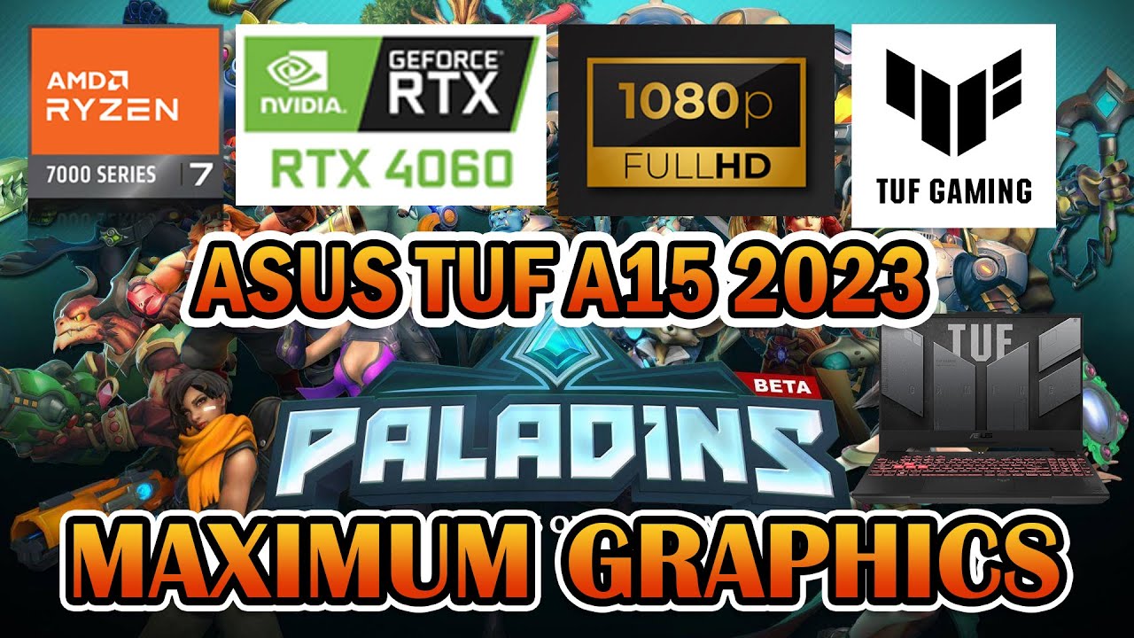 Paladins  Gameplay on ASUS TUF A15 2023 | RTX  4060 Laptop | Ryzen 7 7735hs #gaming #paladins