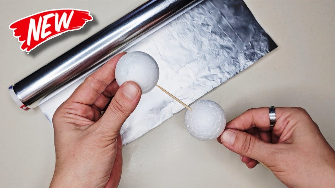 The Cutest Idea in the World Made with Aluminum Foil and Styrofoam Balls! 🥰👍