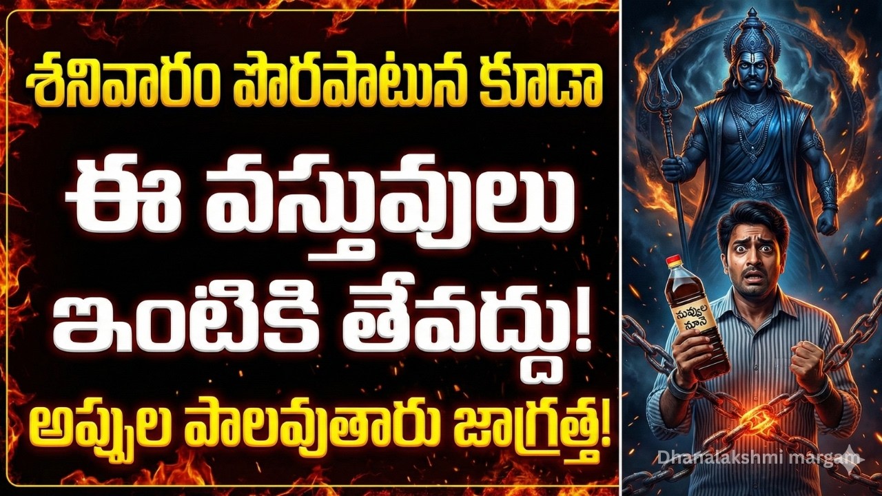 శనివారం ఉప్పు, నూనె కొంటే ఏమవుతుంది? || Dangerous Mistakes on Saturday