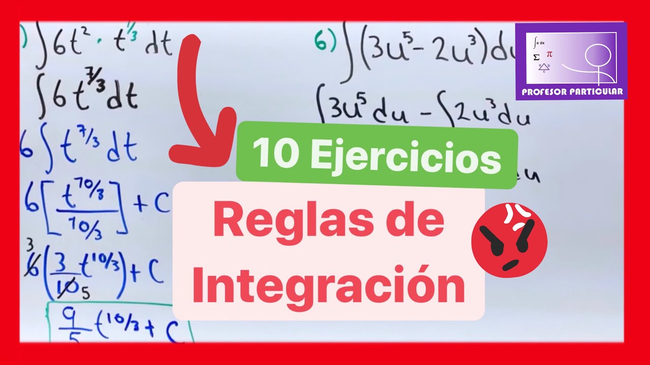 ✅INTEGRALES por REGLAS de INTEGRACIÓN [ 10 EJERCICIOS para APRENDER] CÁLCULO INTEGRAL