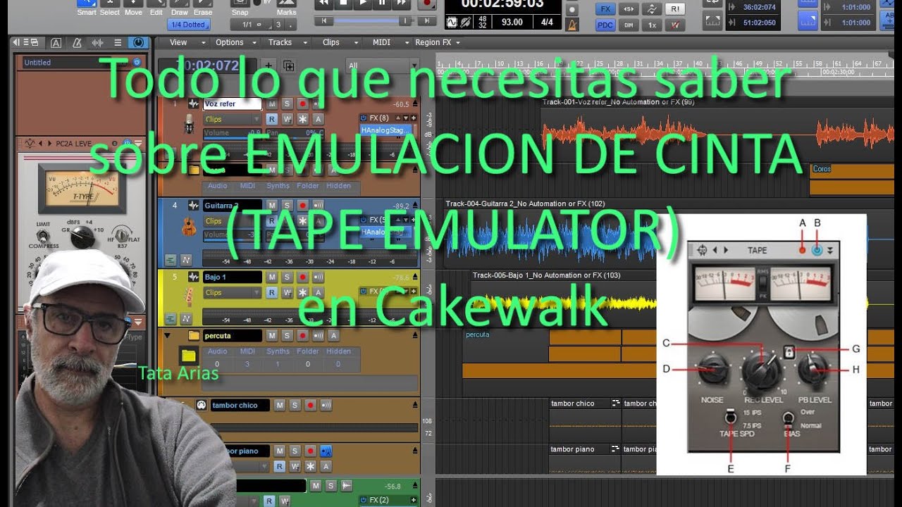 Cakewalk: Emulación de cinta (Tape emulator)