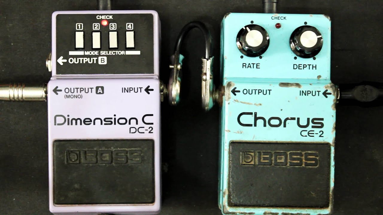 Boss Dimension C DC-2 VS Boss Chorus CE-2 pedal comparison