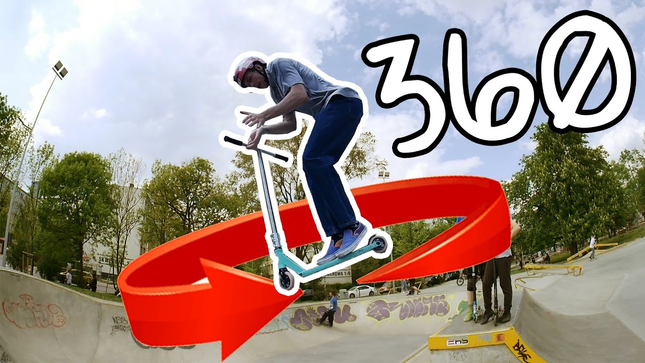 Jak zrobić 360 na hulajnodze? ↪️ JEDYNY NAJLEPSZY PORADNIK ! 🤓 (360 bar, whip, kickless, bri)