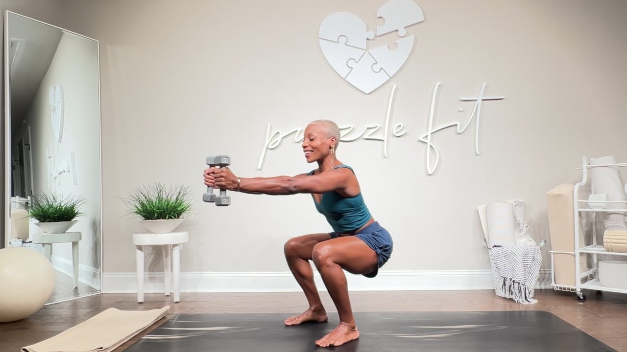 20-Minute Dumbbell Full Body Workout - Compound Movements | 🔴 Live Tuesdays 8:30 EST
