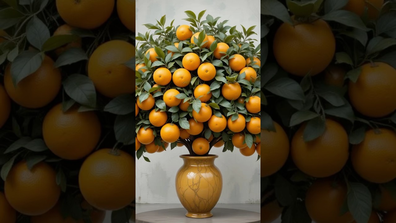 Special secrets to growing orange trees to produce fruit quickly#orange #grafting