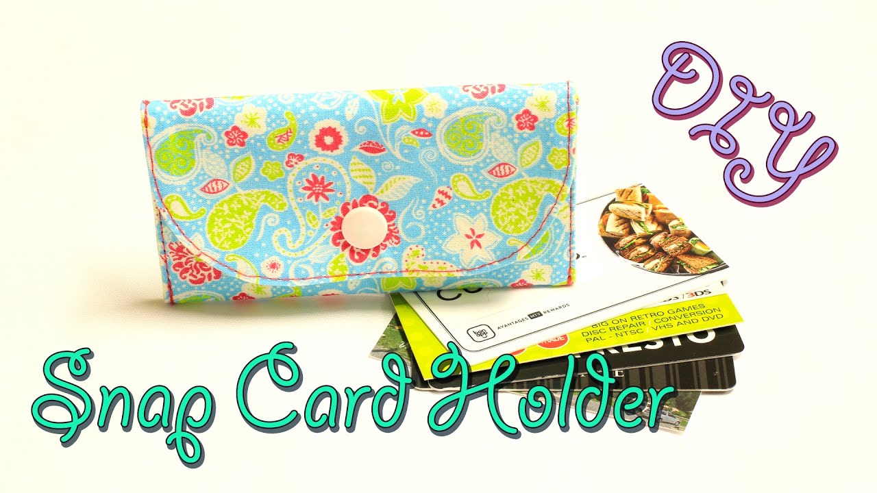 DIY How to Make a Snap Card Holder | Comment Coudre Porte Cartes et Billets | Fazer Porta Cart&otilde;es