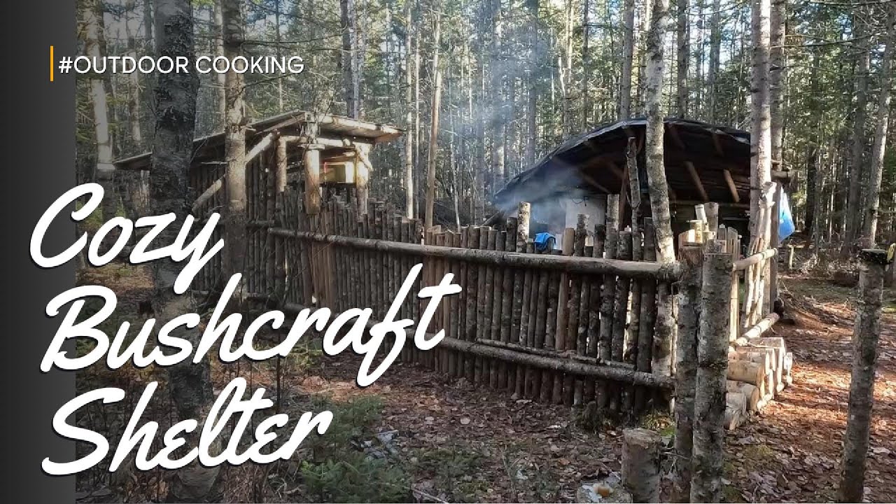 Homemade Brisket Burgers and Fries at the Bushcrft shelter