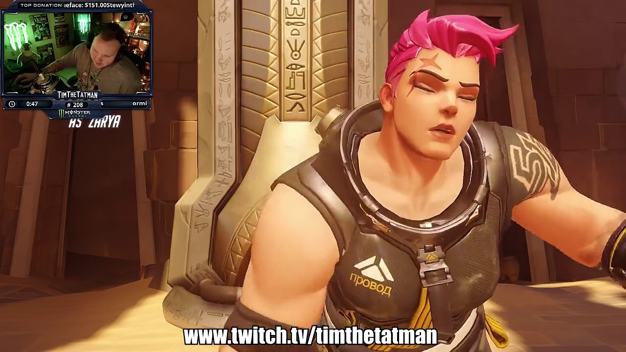LETSGOCHAMP never breaks character! TimTheTatMan (Overwatch)
