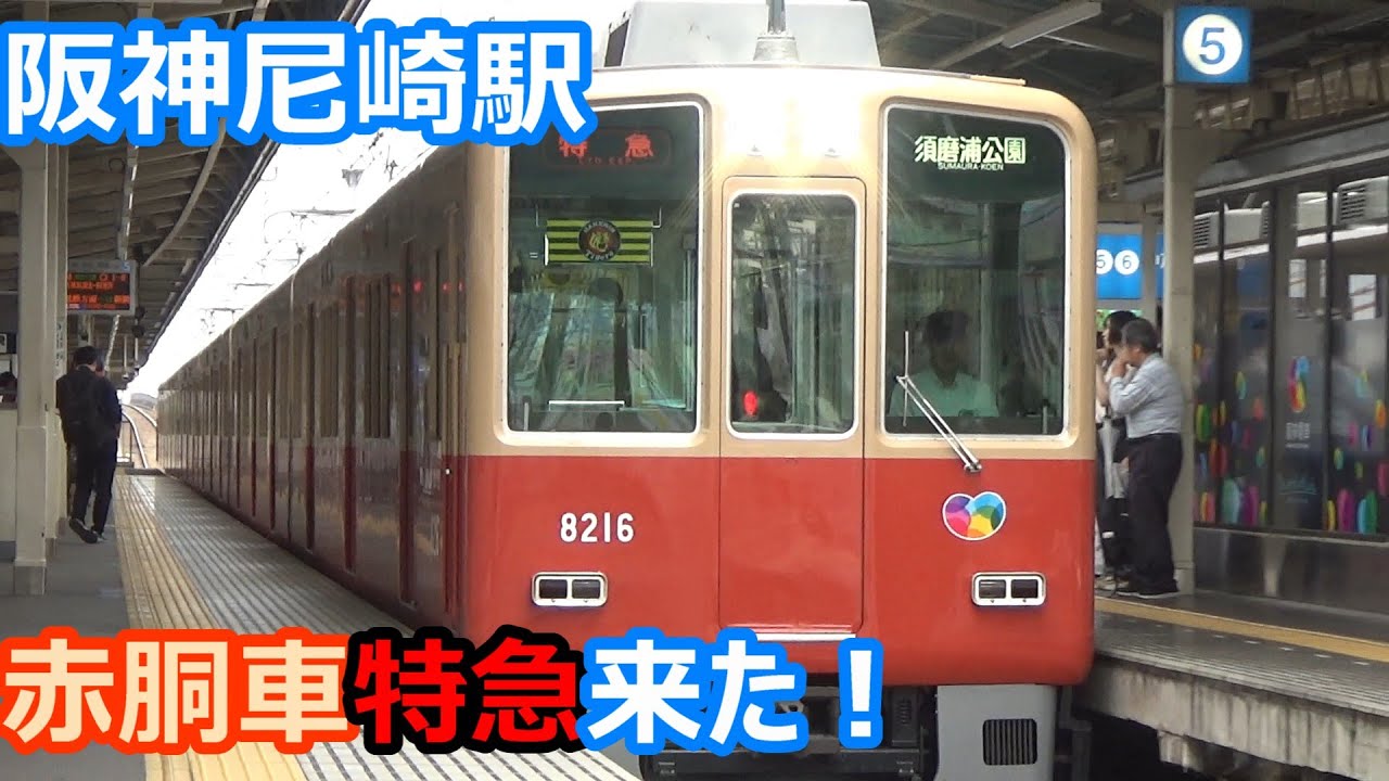 【名物編成続く！】阪神電車 尼崎駅 発着集【8000系8523編成＆8215編成・5500系】