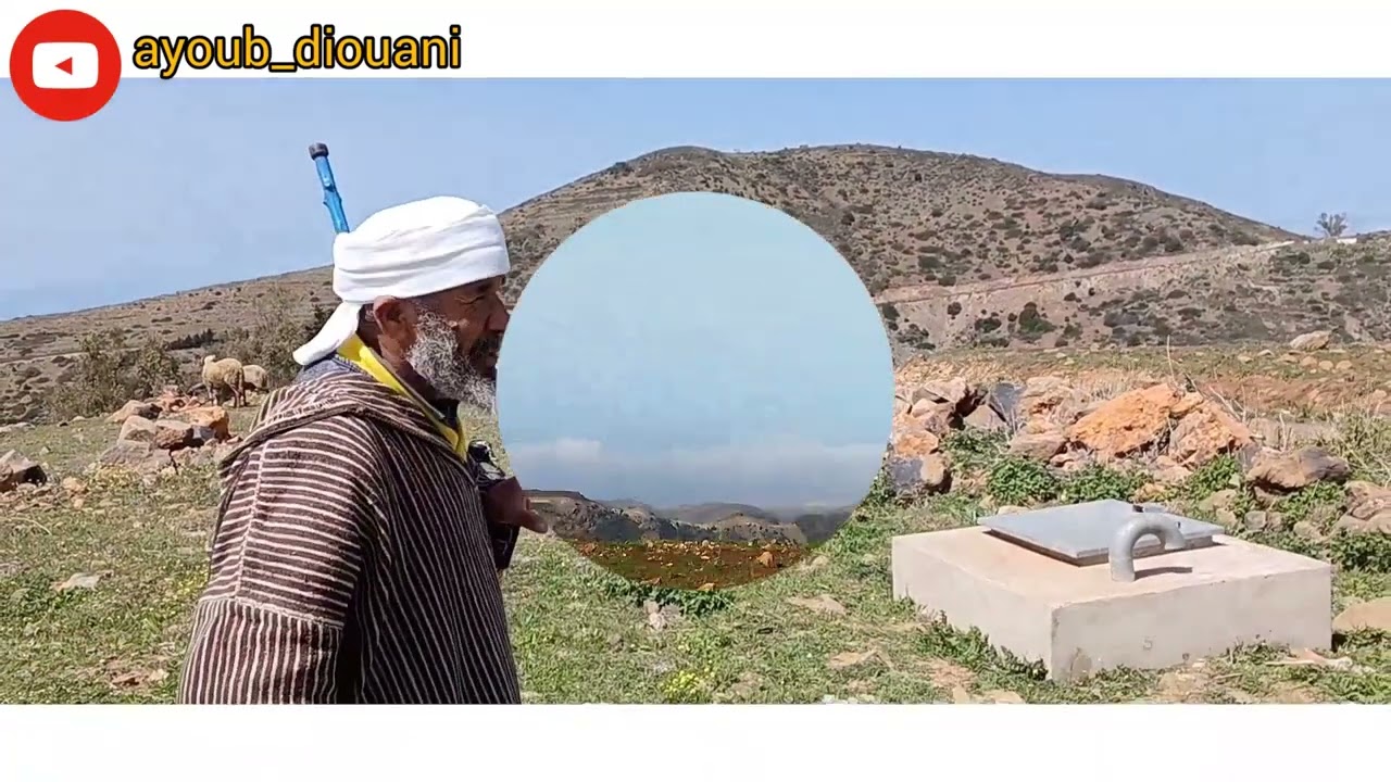أحمد الخطابي الملقب بسفير تامسينت / أو عزي أحمذ  الغني  في زيارة إلى تمسمان مدشار إيار أفاضيس