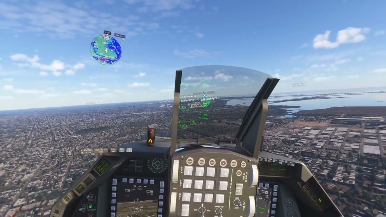 MSFS  2024 circuit around Manhattan and JFK landing in a F-16 Viper