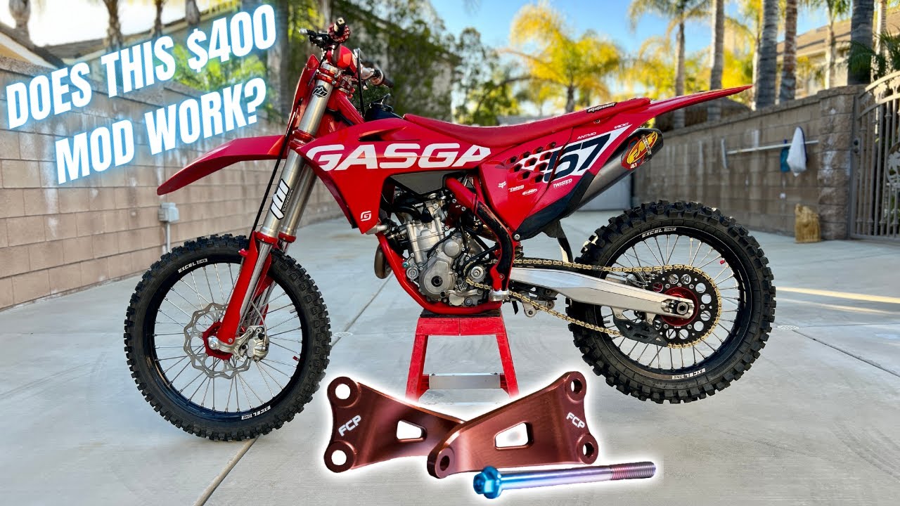 BEST Mod for KTM HUSQVARNA OR GASGAS Dirt Bike?! FCP Racing Engine Mount Review!