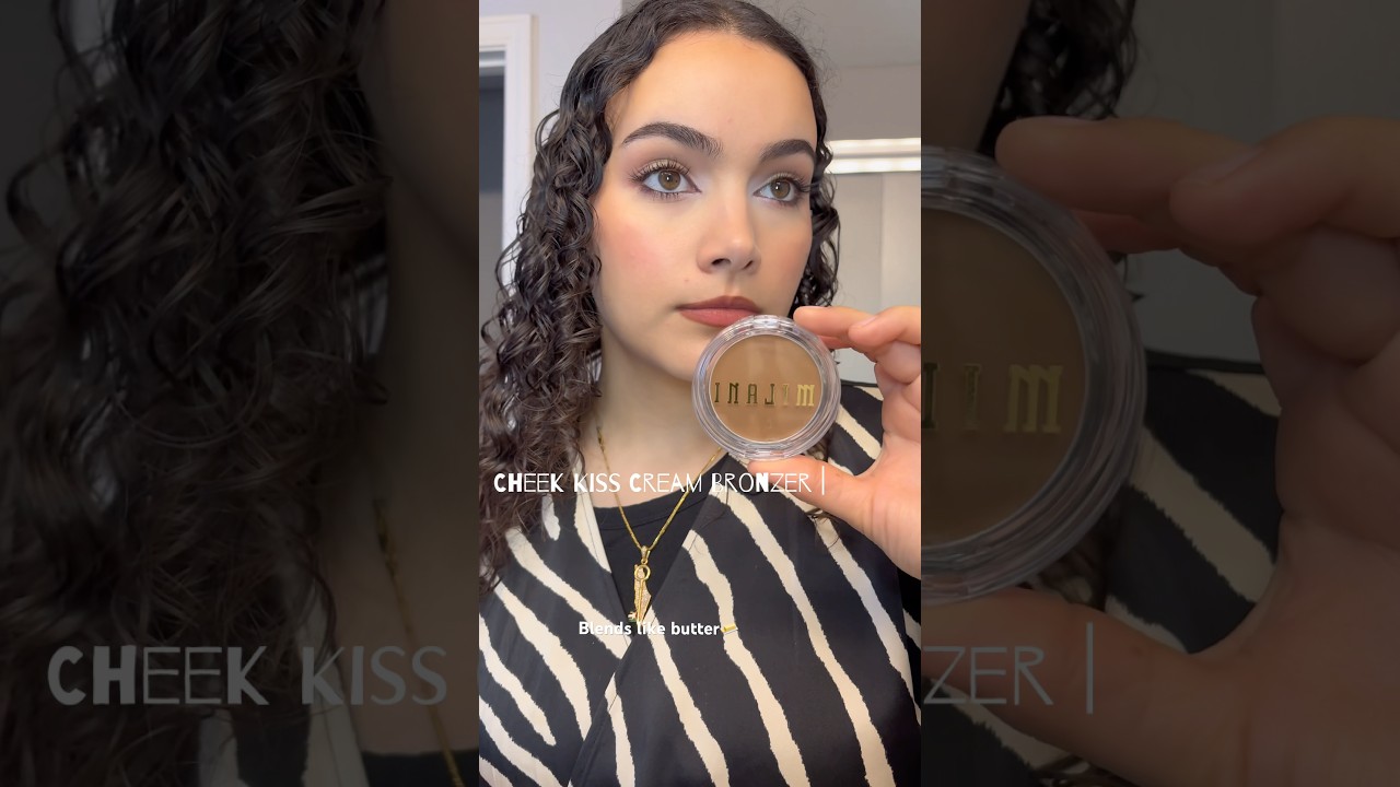 Milani Cheek Kiss Cream Bronzer 🌞🤎 Blends like butter 🧈  #makeup #milanicosmetics #makeupshorts