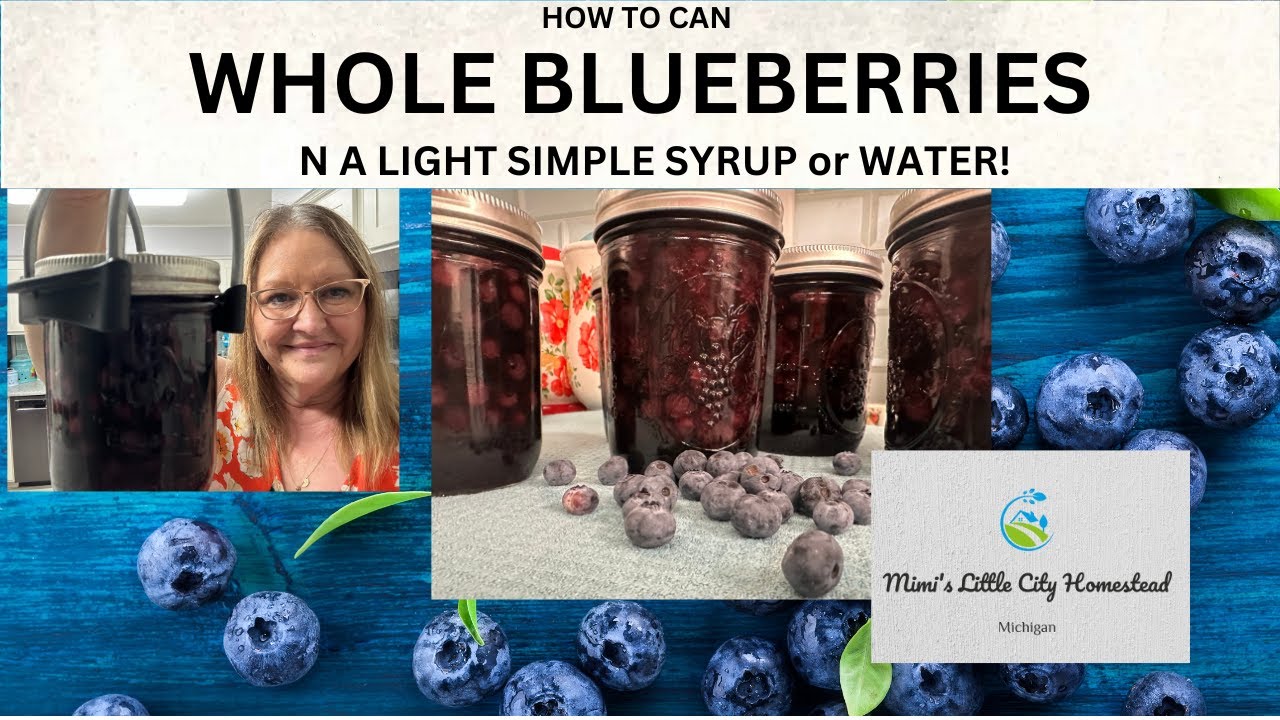 How to Can Whole Blueberries in Simple Syrup or Water