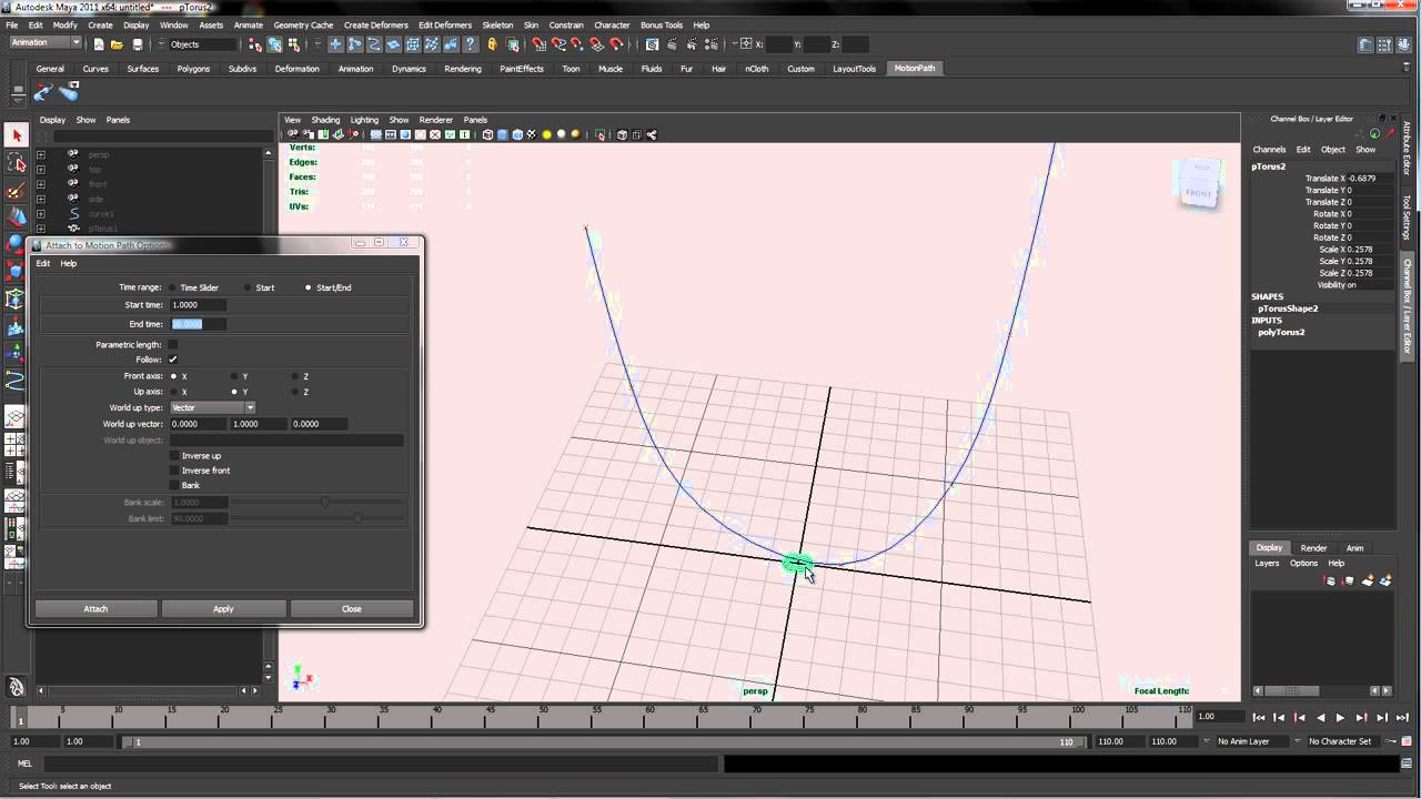 Chain by Duplication Along a Path Maya