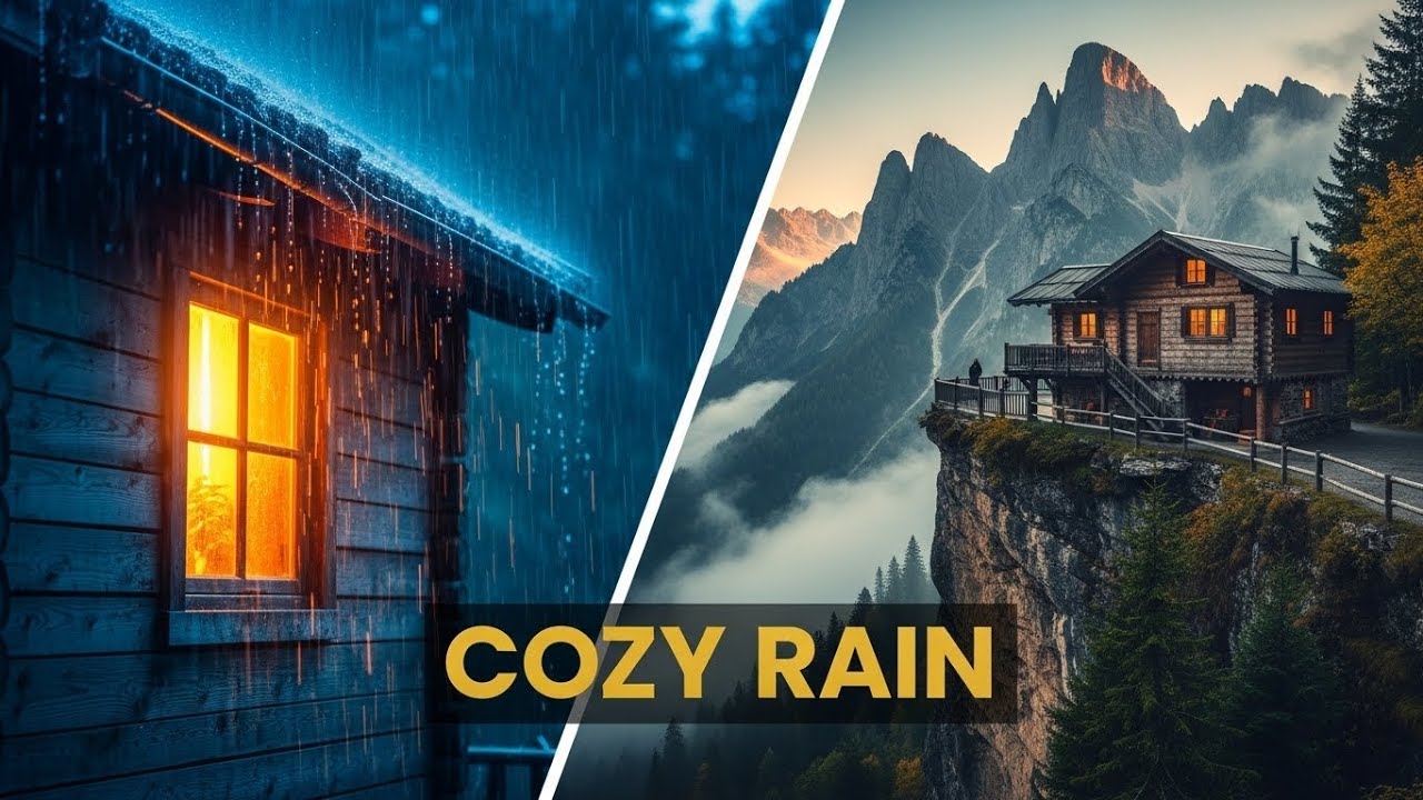 Rainy Mountain Cabin Ambience: Relaxing Rain Sounds for Sleep & Focus (Instant Calm)