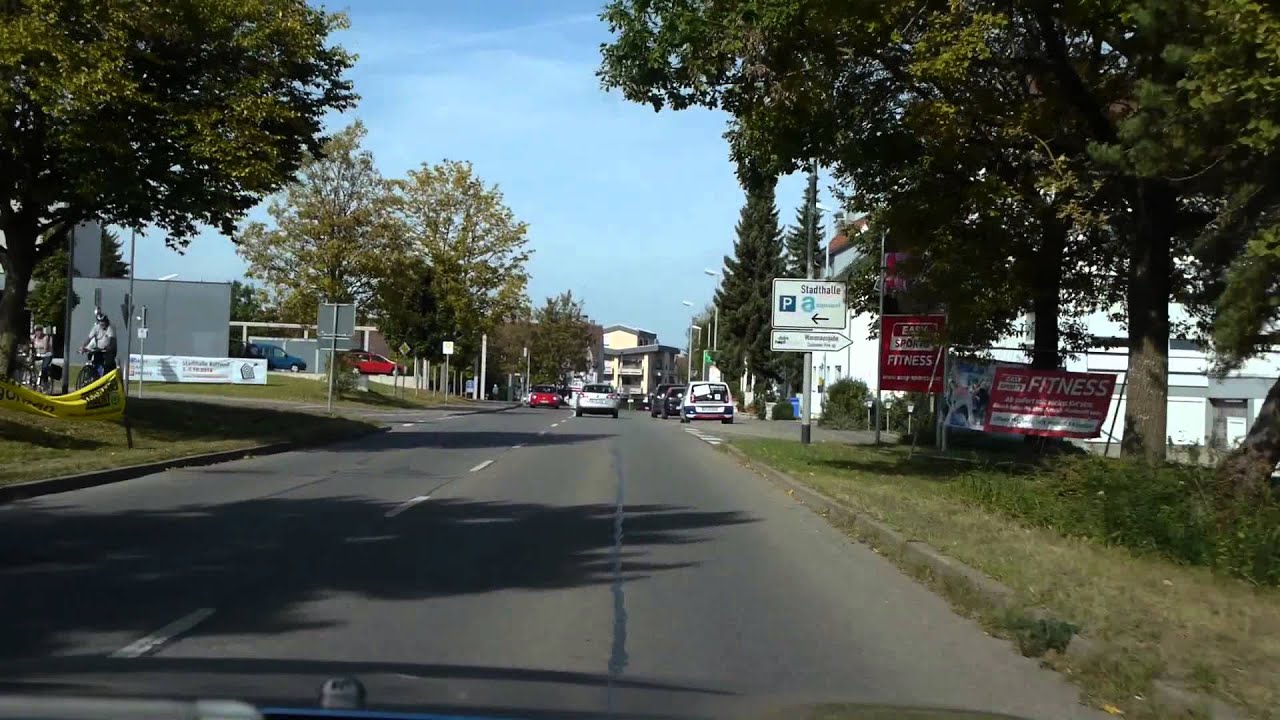 Anfahrt zum Hautarzt Dr. Hahn, Rottweil, auf der B14 von Westen (Oberndorf, Schramberg)