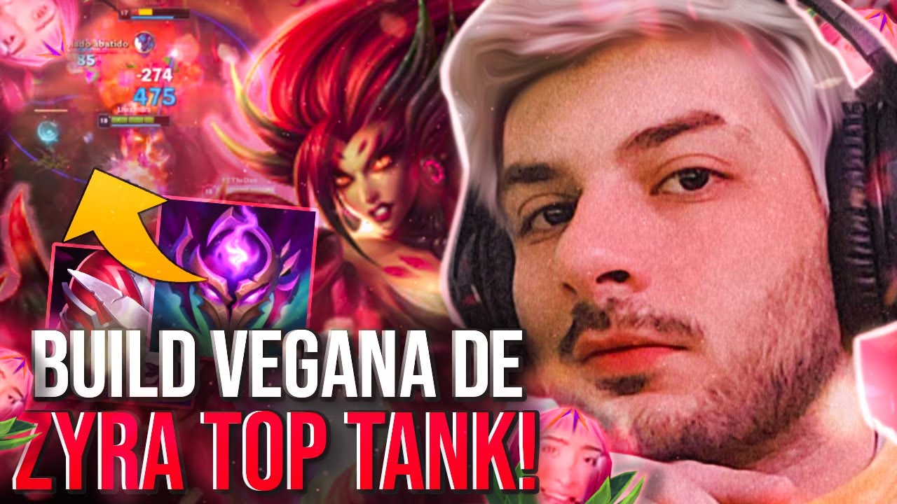 BRINY, CORRE AQUI! FIZ UMA BUILD BEM VEGANA DE ZYRA TOP TANK! │ YOUPIXEL LOL HIGHLIGHTS #78