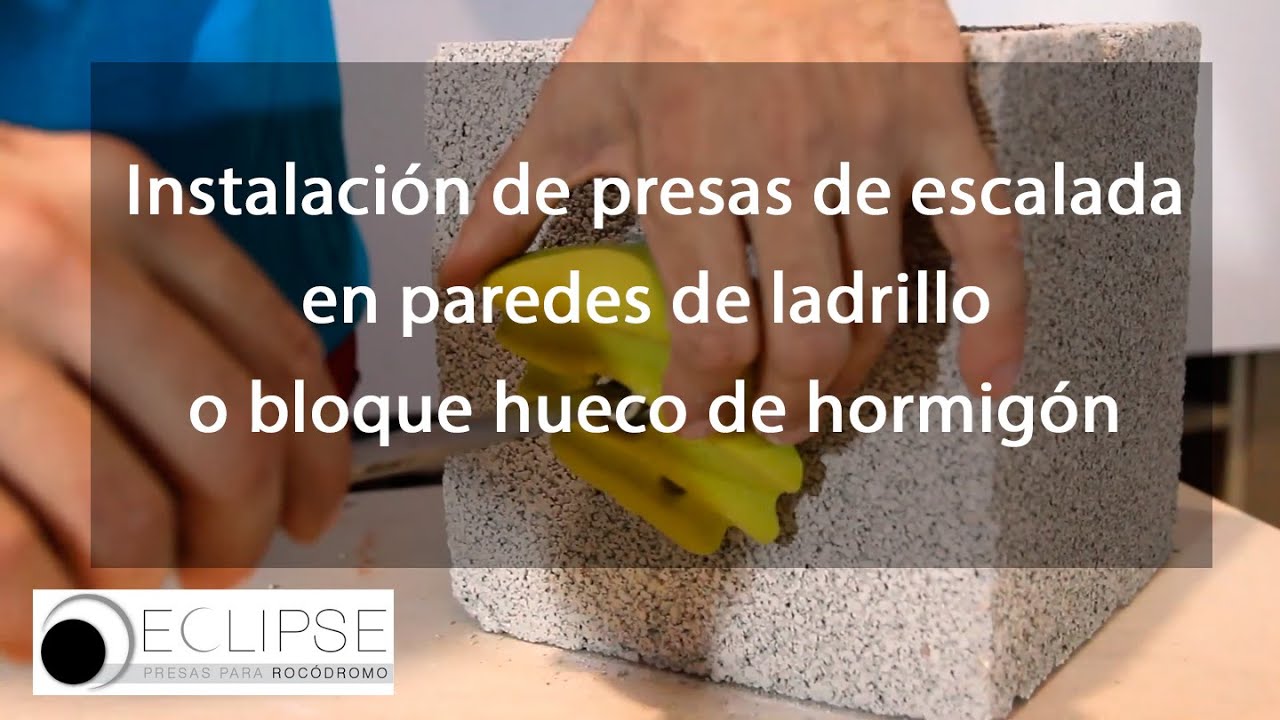 Cómo instalar presas de escalada en paredes de ladrillo o bloque hueco de hormigón