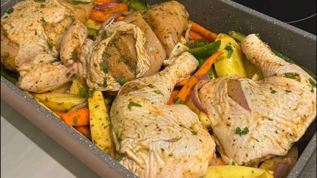 الذ صينية دجاج بالخضار وسريعة ومارح تندمون خطيرة سعاد بنت جابر