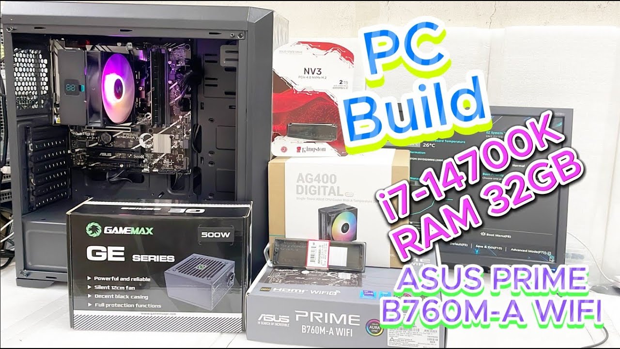 PC Build i7-14700K 32GB RAM | ASUS PRIME B760M-A WIFI | Step-by-Step Assembly Guide