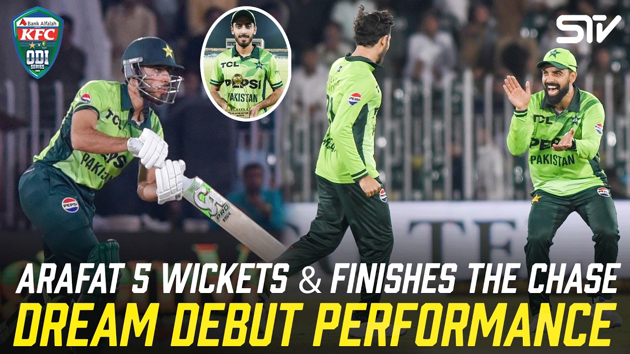 Arafat Minhas Shines on Debut | 5 Wickets & Match-Finishing Knock ⭐ | 1st ODI | PCB | M9J1K