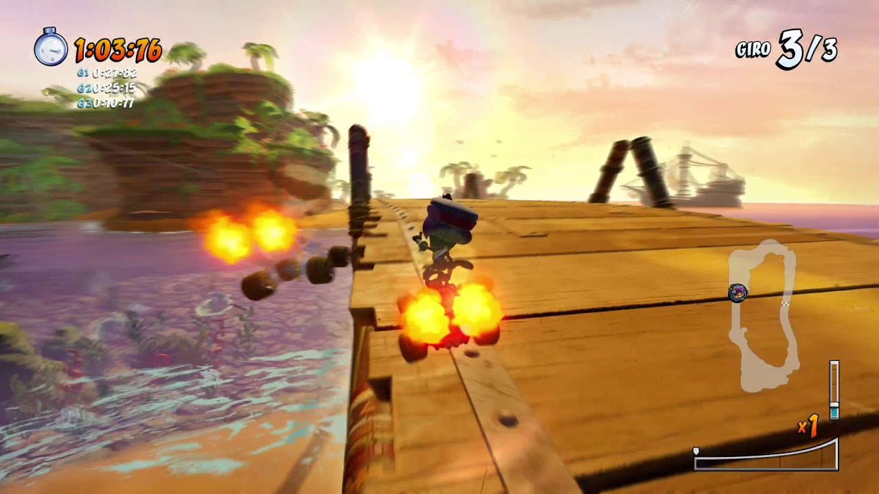 Baia crash - Prova a Tempo Record (1:18:07) - Crash Team Racing Nitro Fueled CTR