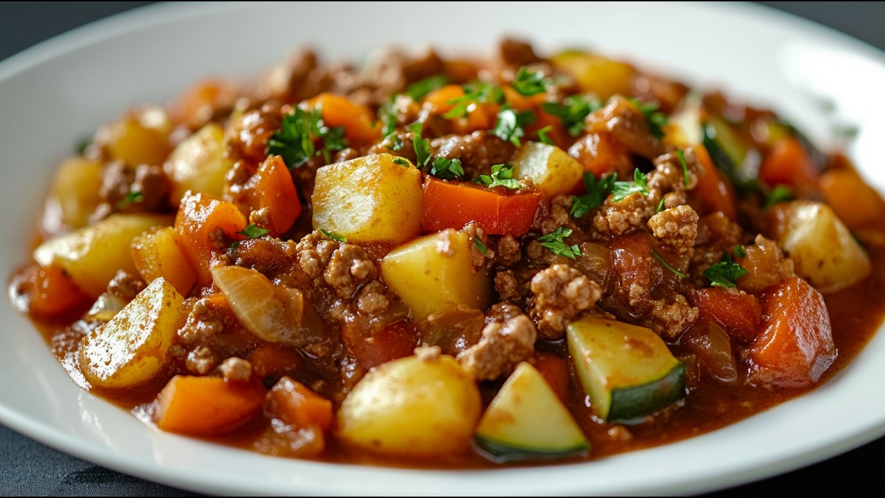 Я никогда не ел такого вкусного фарша с картошкой в соусе! Очень просто и вкусно!