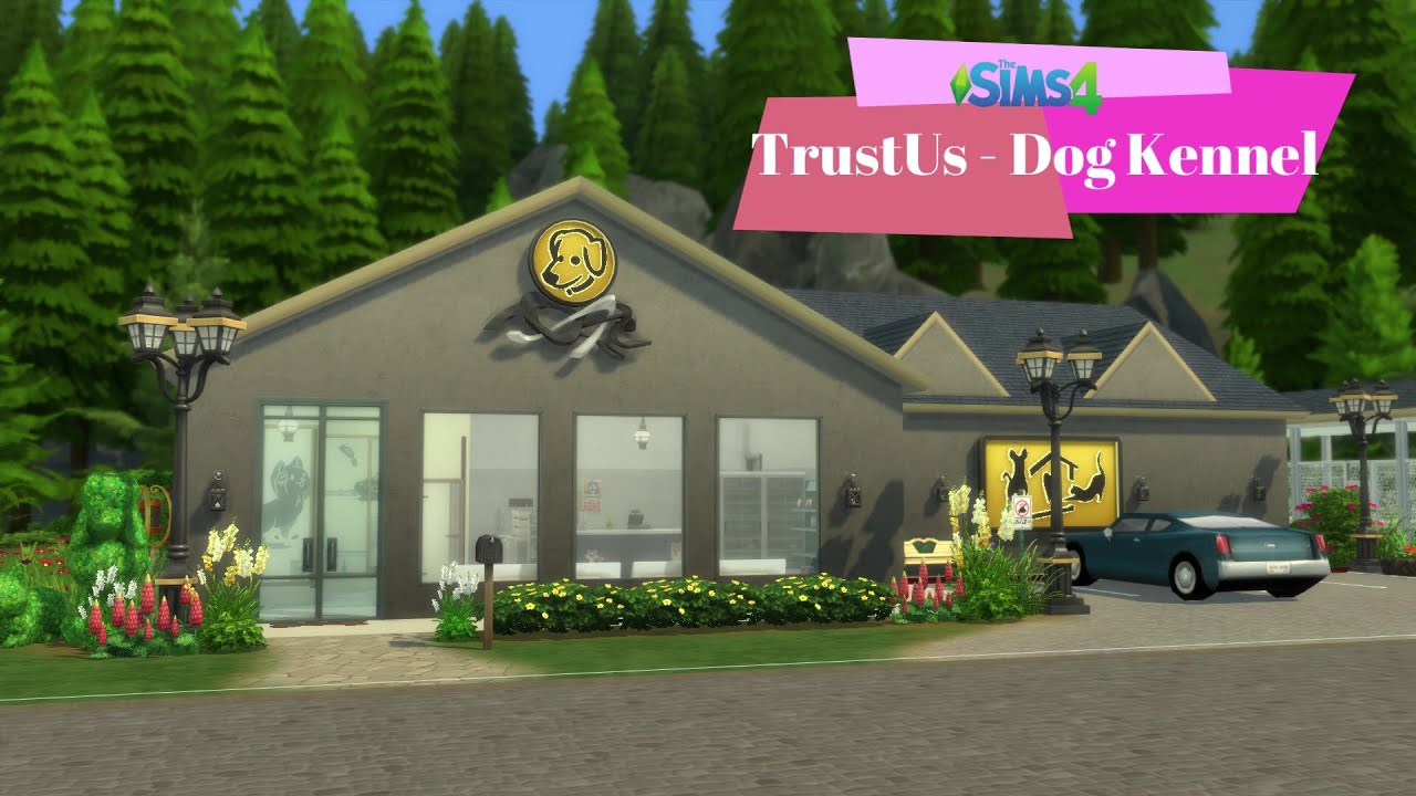 ◈TrustUs Dog Kennel ◈ The Sims 4 Cats and Dogs | No CC Speed Build #sims4 #thesims4 #sims