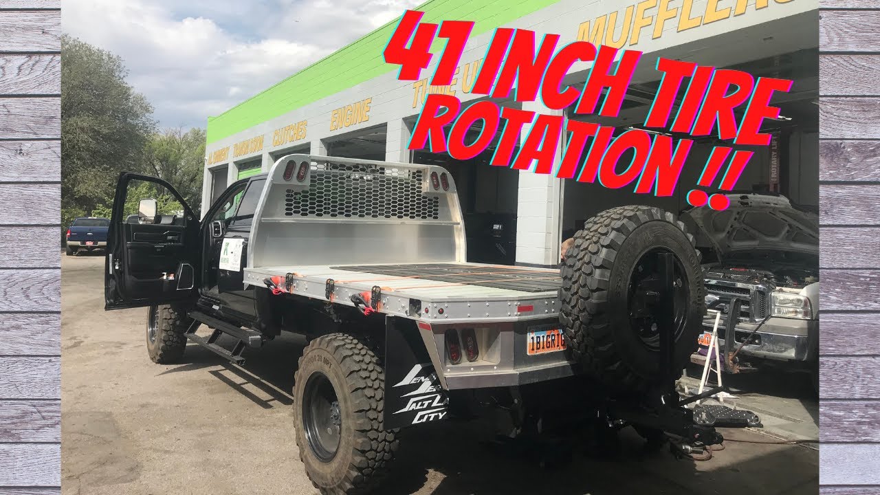 Rotating These Big Ole 41 Inch MPT-81 Tires RAM 5500 RV HOST Truck Camper Overland 4x4 Off-Road RUSH