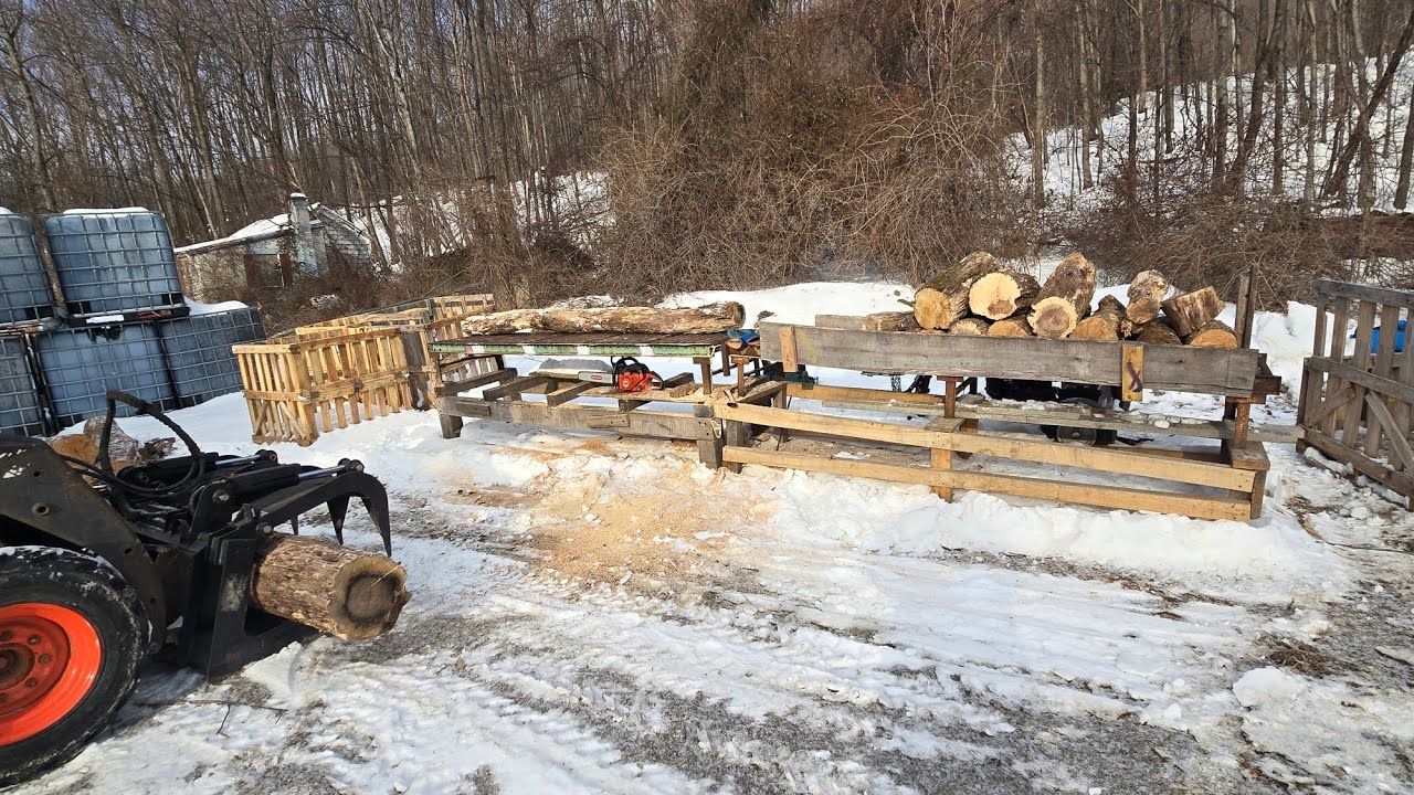 Making Some Firewood with the Homemade Processor