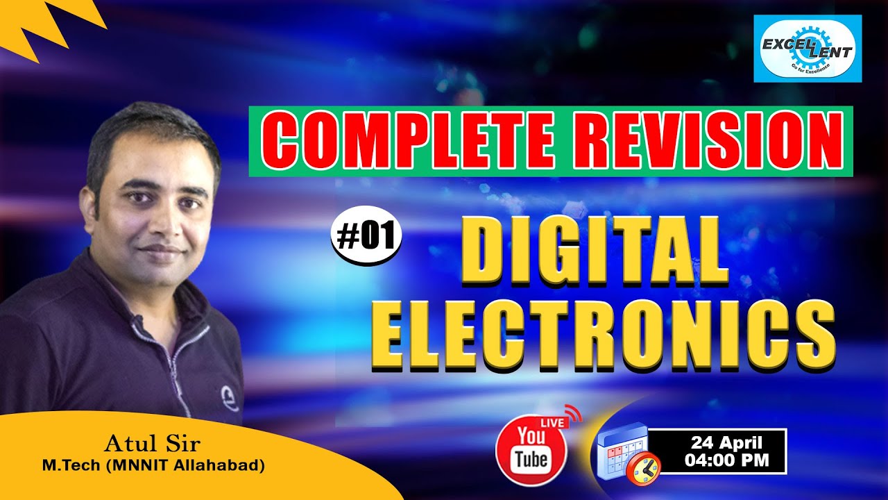 #01 II Complete Revision II Digital Electronics II Live @ 04:00 PM