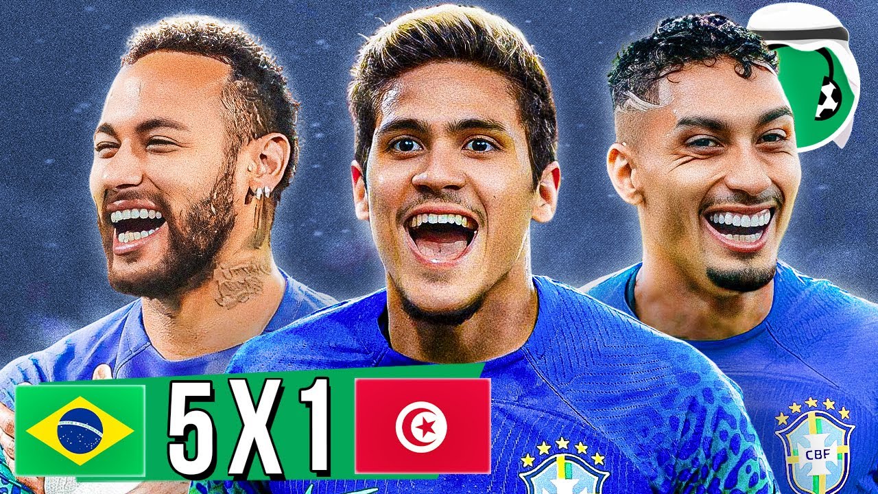 ♫ 5x1 - BRASIL AMASSA A TUNÍSIA E PEDRO FAZ GOLAÇO! ⚽ | Paródia Ela é da Bagaceira - Romim Mahta