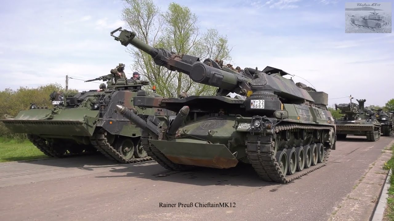 Bundeswehr Manöver Wettiner Schwert 2023 Minenräumpanzer Keiler Panzerschnellbrücke Biber Army Tank