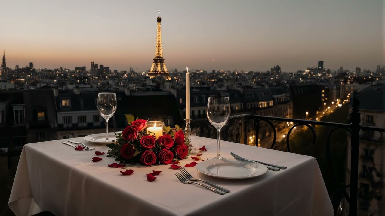 ❤️ Valentine’s Day Candlelit Dinner | Romantic Jazz & Balcony Ambience | 11+ Hours