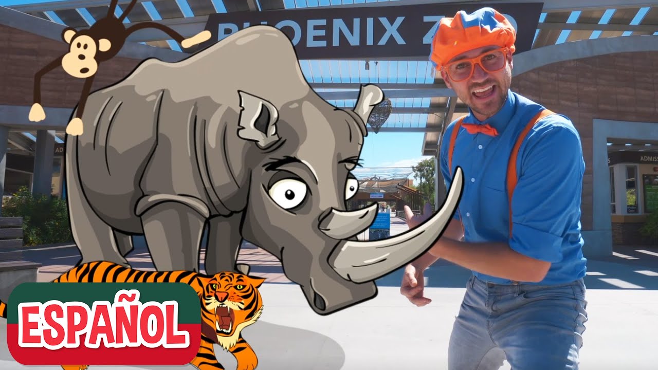 Blippi visita un zoológico (Phoenix Zoo) | Compilacion | Vídeos para bebés