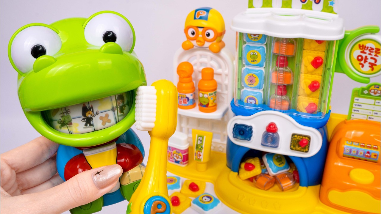 [Toy ASMR] Relaxing Crong Brushing Teeth & Medical Kit Unboxing 🦖🪥 크롱의 올바른 양치 습관 약국놀이 언박싱