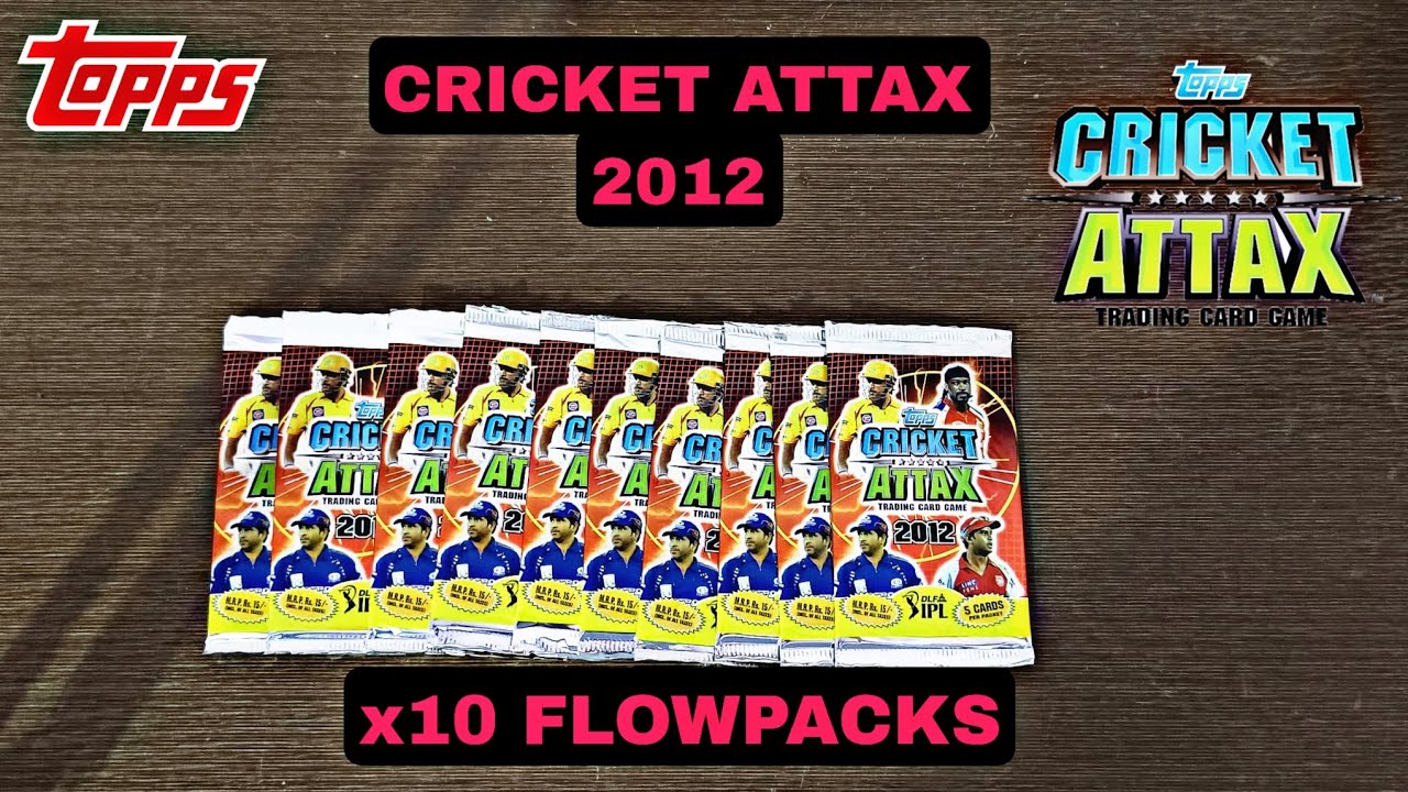 TOPPS CRICKET ATTAX 2012 || 10 FLOWPACKS || OPENING || MAHI'S COLLECTION||