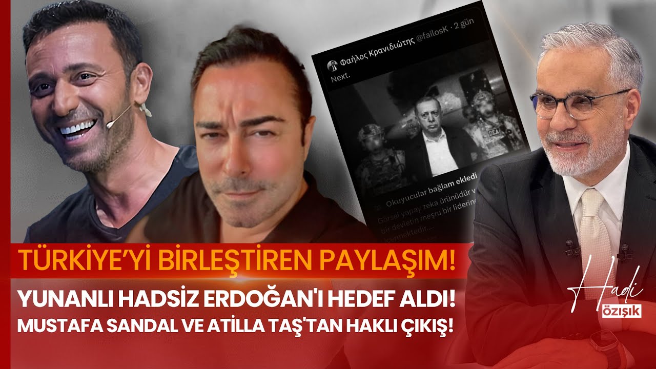 Erdoğan'ı tehdit eden Yunanlı hadsize Mustafa Sandal ve Atilla Taş’tan sert tokat! İşte milli duruş!