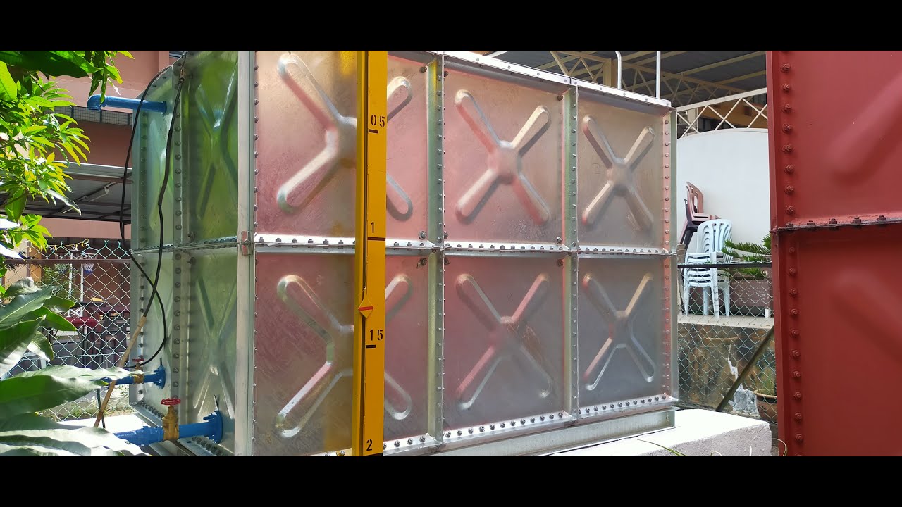 Pemasangan Tangki Air ( HDG Pressed Steel Water Tank)