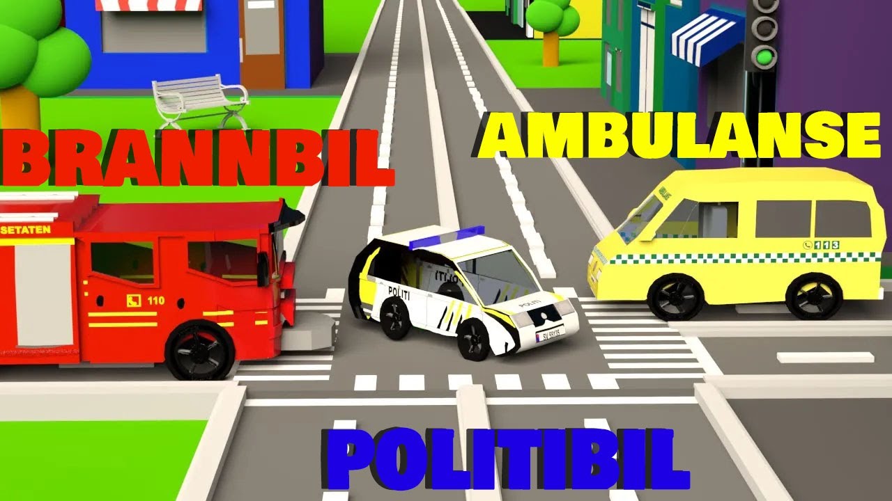 Liam Barne TV | Brannbil | Politibil | Ambulanse | Barne TV Norsk