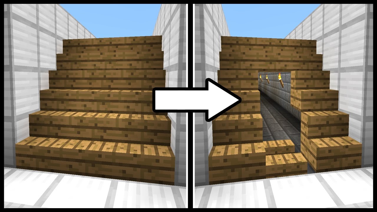 Hidden Staircase Doorway! - Minecraft Tutorial