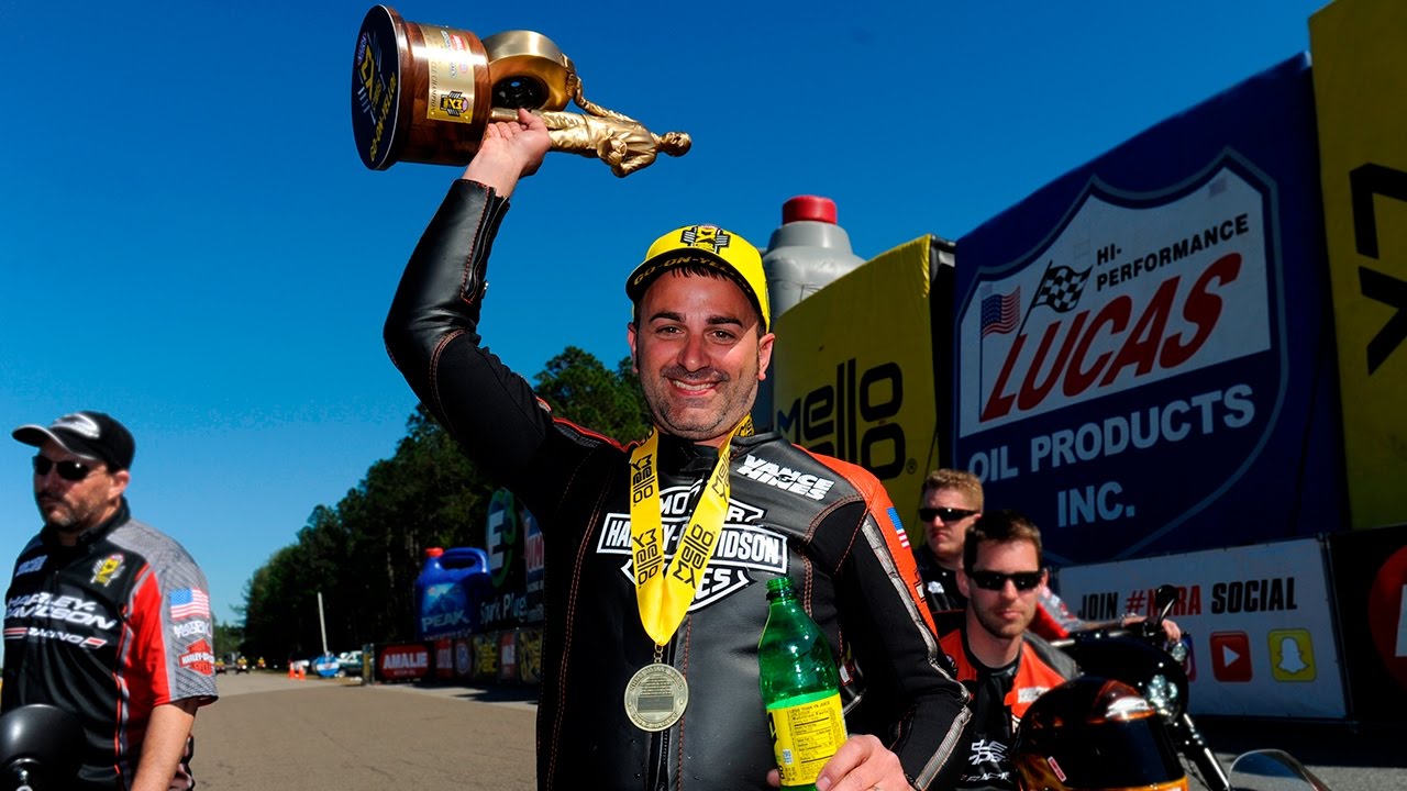 Eddie Krawiec gets the FIRST Pro Stock Motorcycle WIN of the year