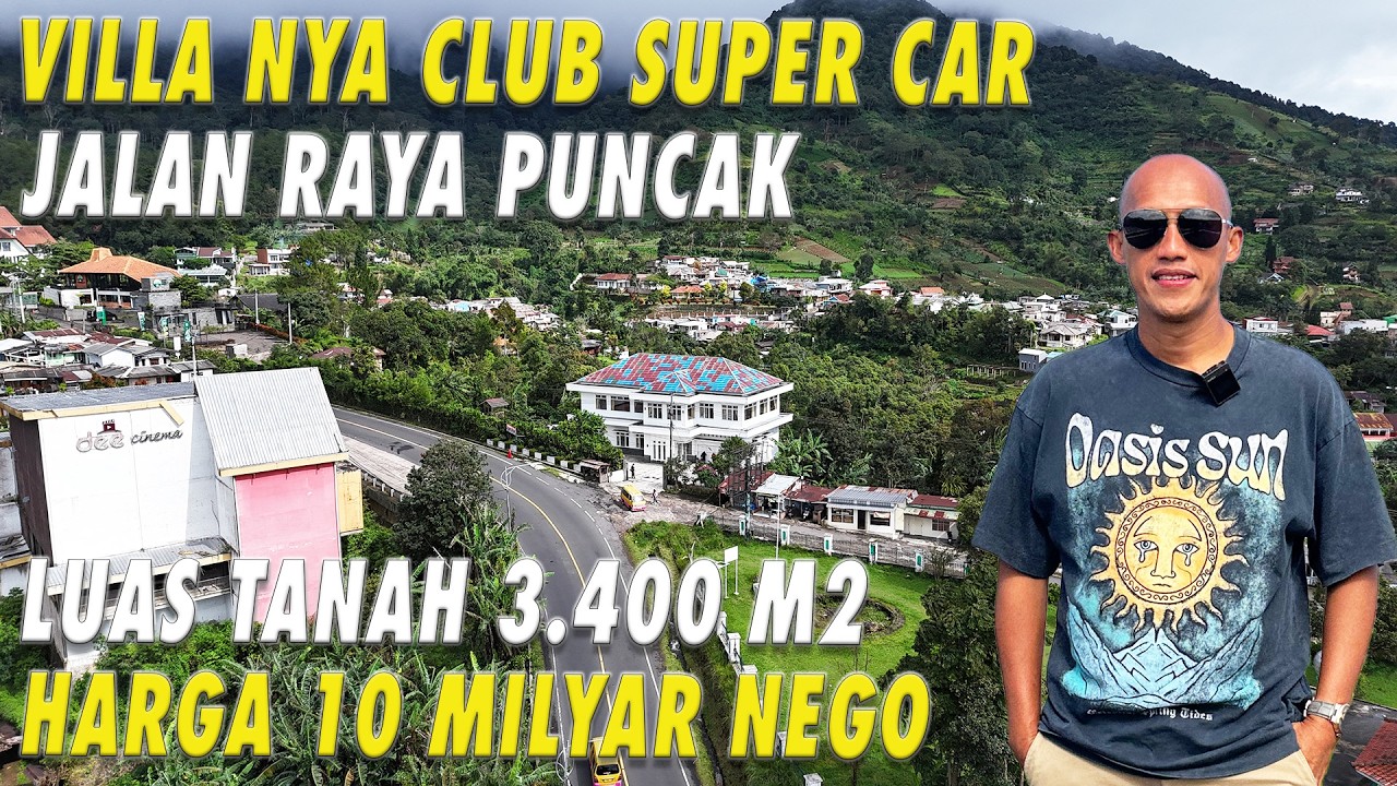 Villa Nya Club Super Car | Jalan Raya Puncak  | Luas Tanah 3.400 M2 | Harga 10 Milyar Nego