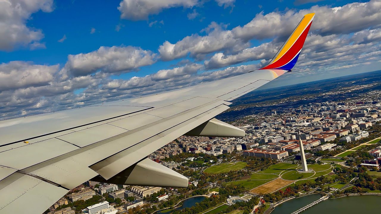 [4K] – Stunning Washington D.C. Takeoff – Southwest – Boeing 737-700 – DCA – N7731A – SCS 1263