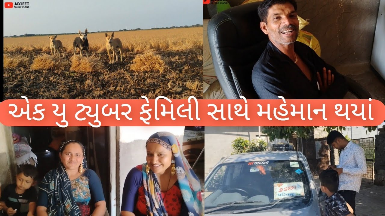 અમારે ત્યાં એક યુ ટ્યુબર ફેમિલી આવી,💑ચણા માં વાઢ ચાલુ.