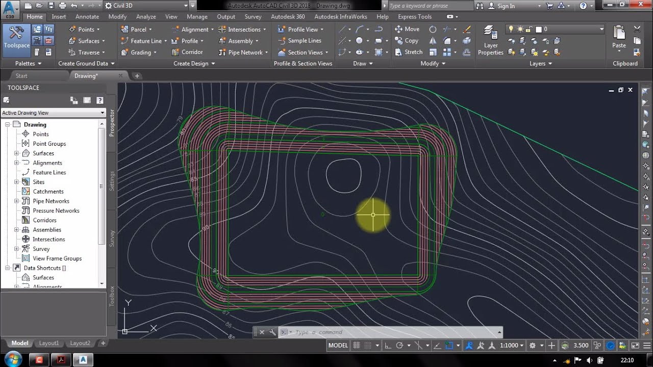 AutoCAD Civil 3D - Membuat Grading