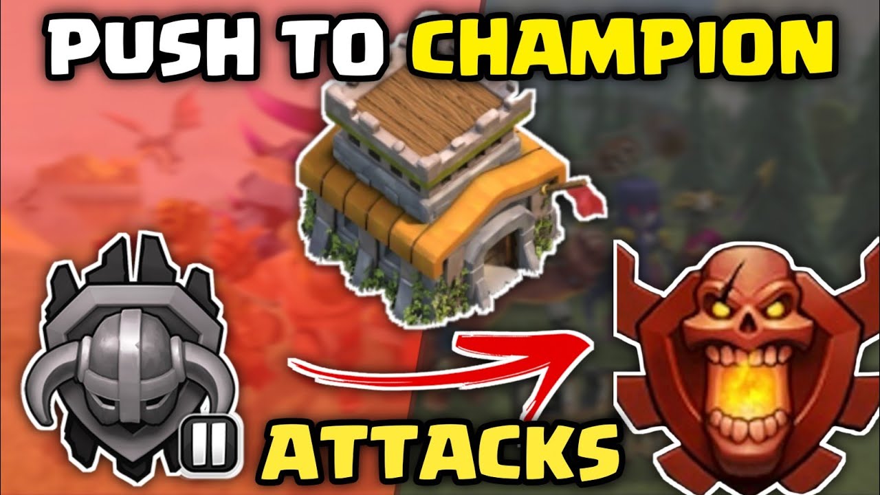 TH8 Push to Champion League Attacks || TH8 Pushing Attack Replies
