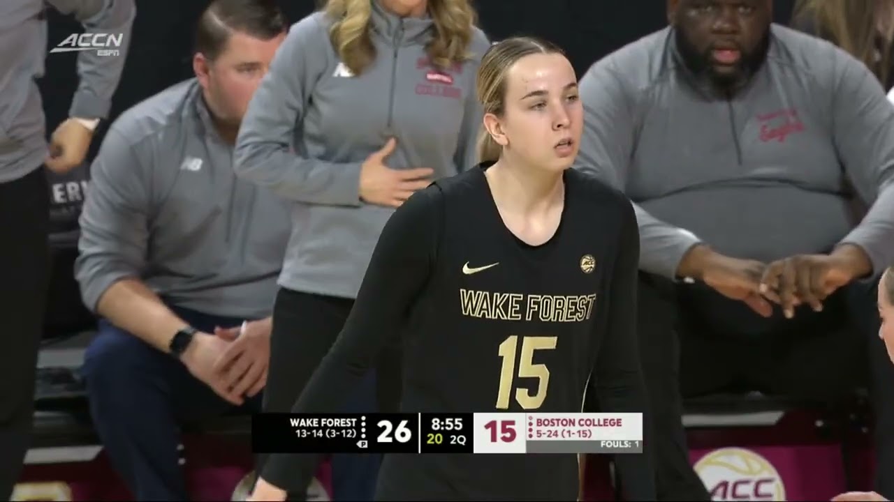 Wake Forest Women's Basketball Highlights vs Boston College