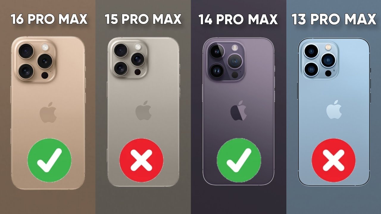 iPhone 16 Pro Max VS iPhone 15 Pro Max VS iPhone 14 Pro Max VS iPhone 13 Pro Max | Comparison